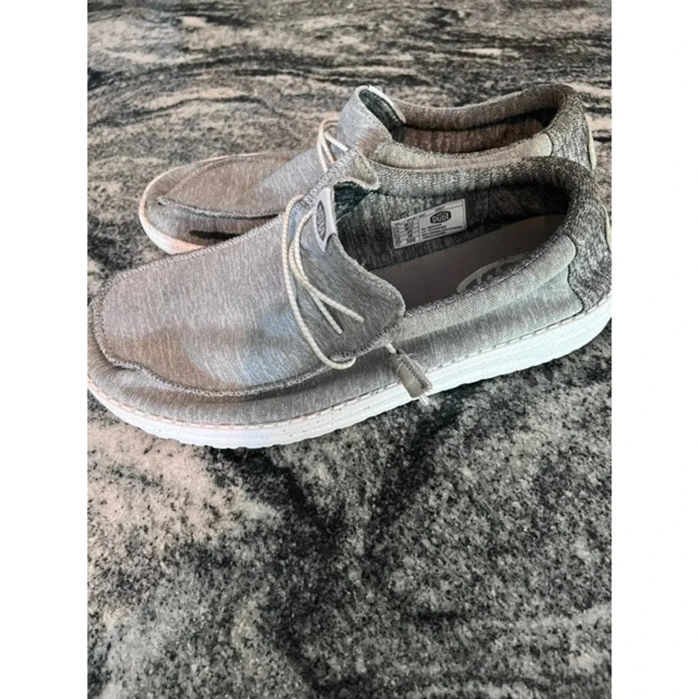Hey Dude Wally Sport Loafers Men 12 Grey Good Casual Lightweight Slip On Shoes